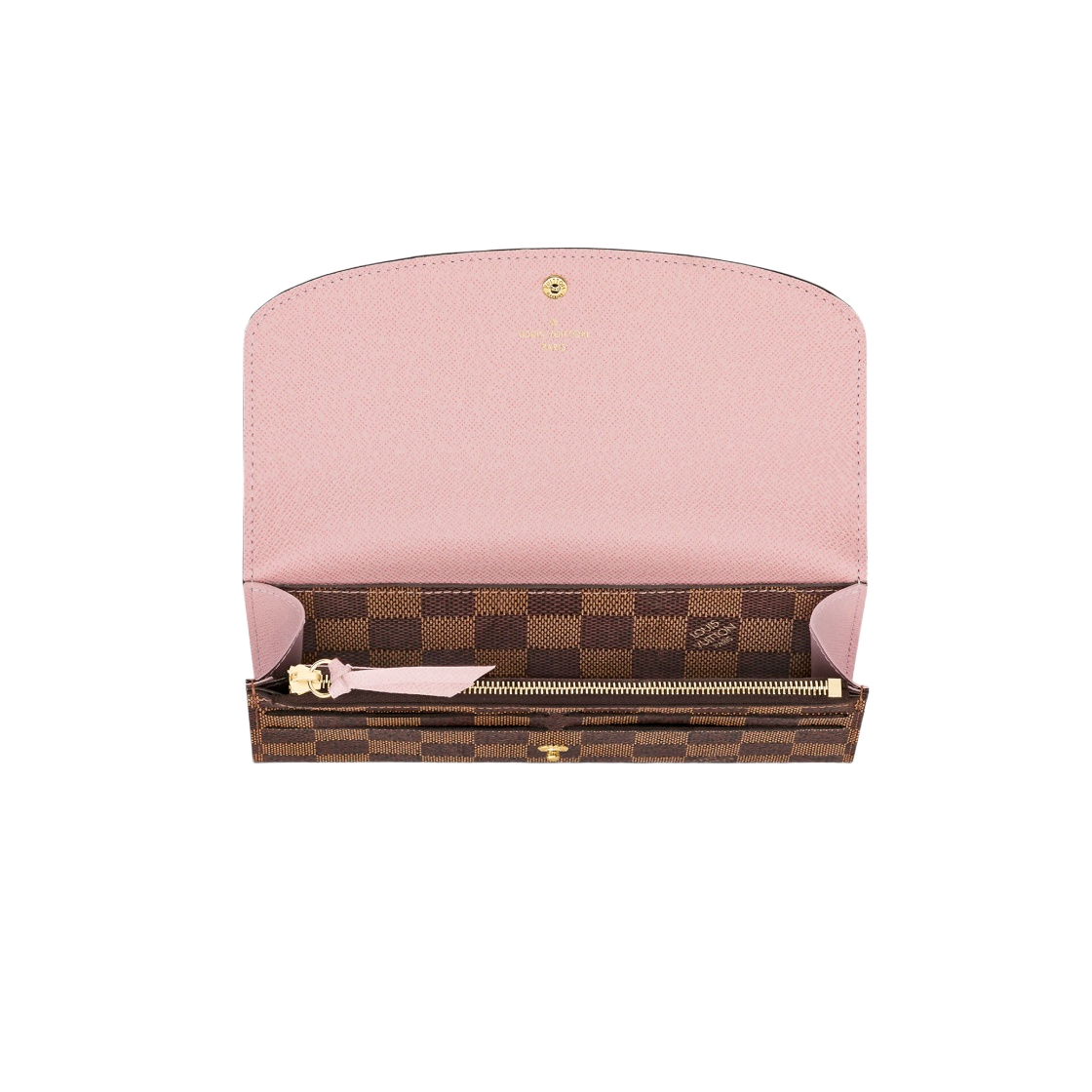 N60214 Louis Vuitton Emilie Wallet Damier Ebene Rose Ballerine Pink - #3