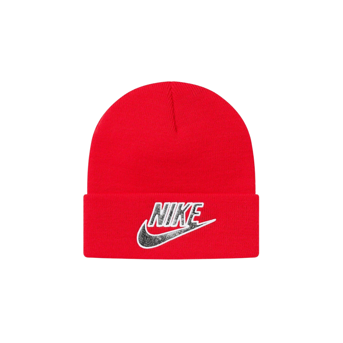 슈프림 x 나이키 스네이크스킨 비니 레드 - 21SS