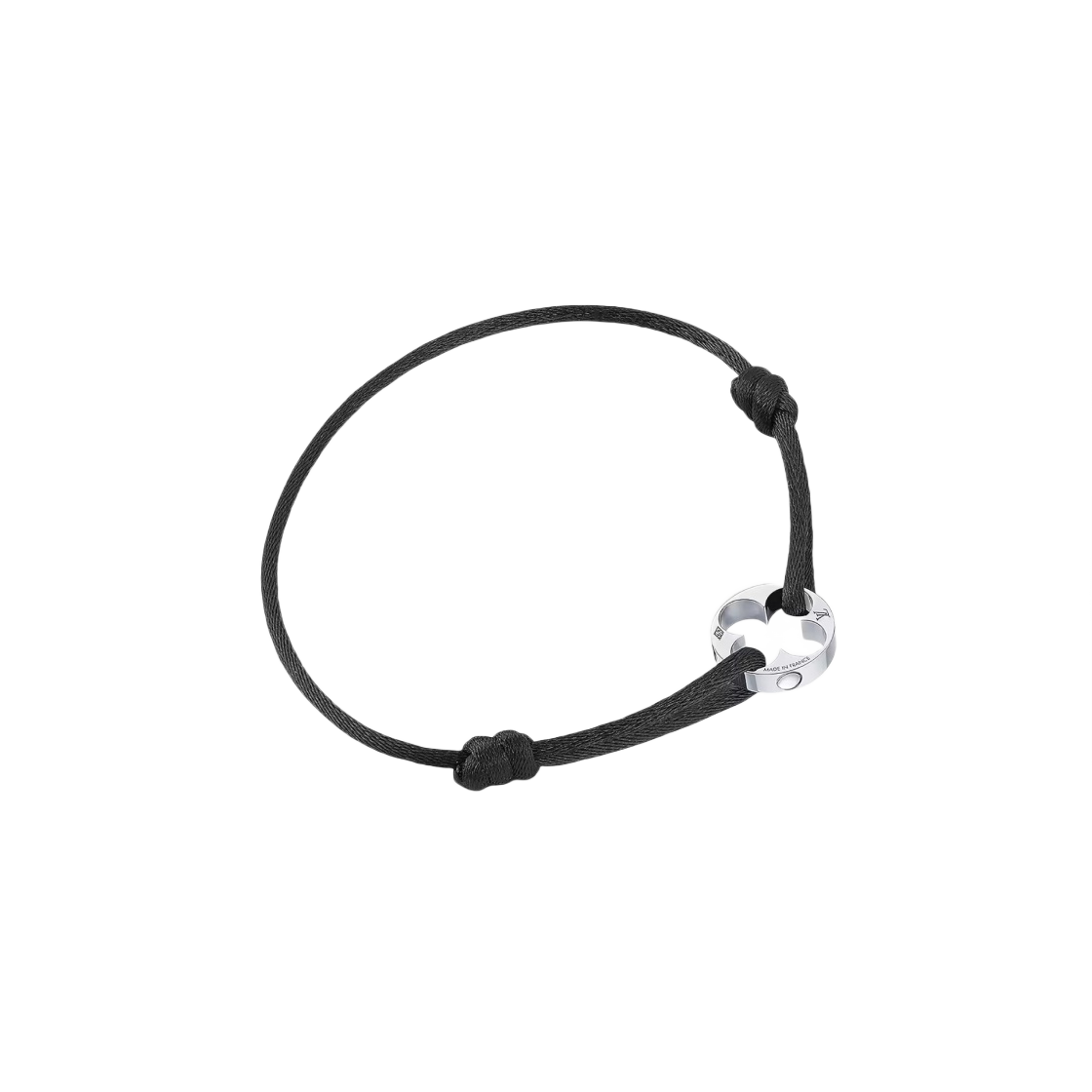 Q95649 Louis Vuitton Empreinte Bracelet 18K White Gold Black