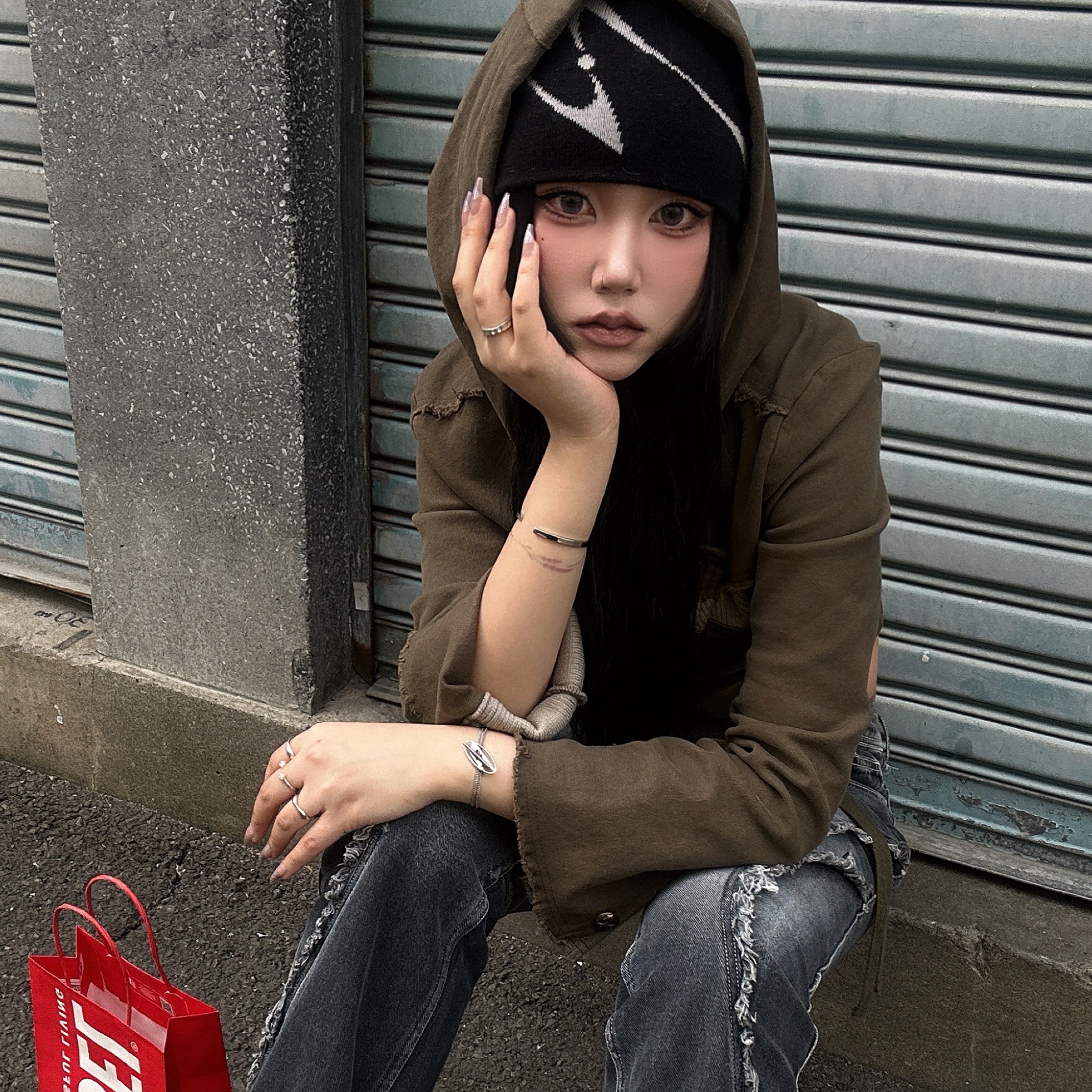 Diesel Dx1535 Stainless Steel Bracelet Silver 착용 스타일