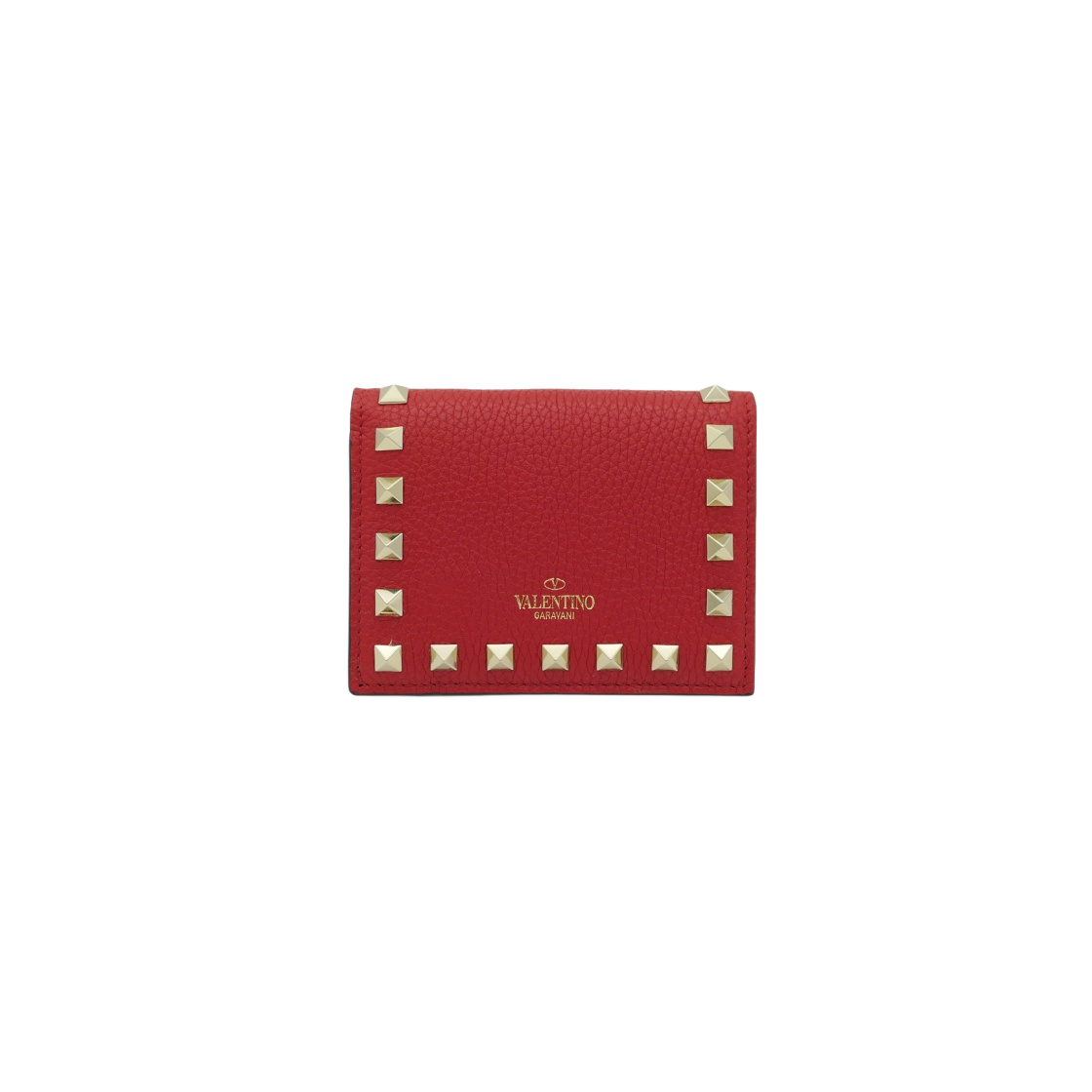 P0R39VSHJU5 Valentino Small Rockstud Calfskin Wallet Rouge Pur - #2