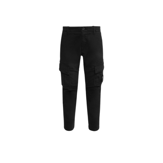 (Kids) C.P. Company U16 Stretch Sateen Peach Cargo Pants Black - 23FW