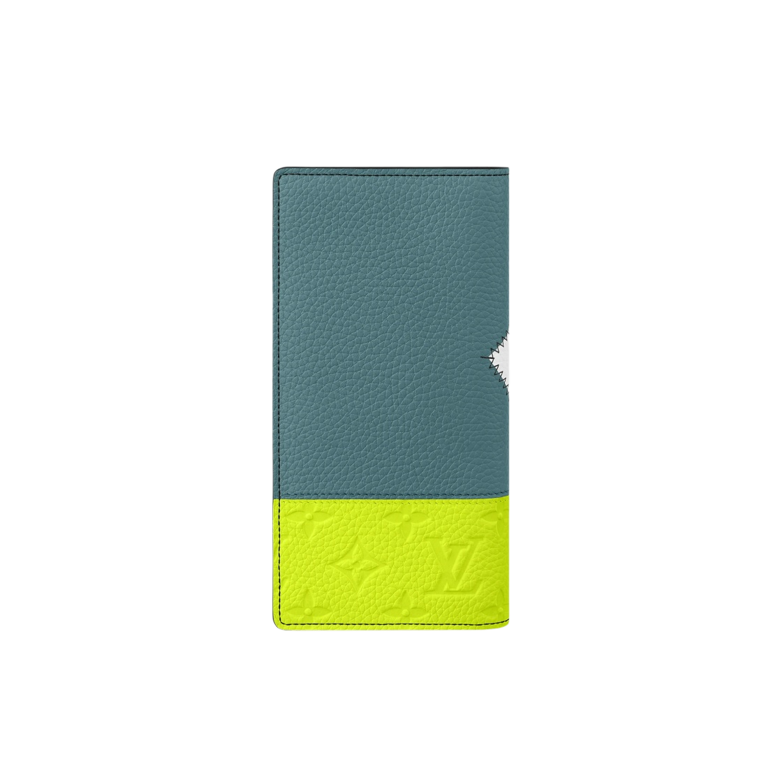 M81440 Louis Vuitton Brazza Wallet Taurillon Monogram Yellow Grey Blue Black - #4