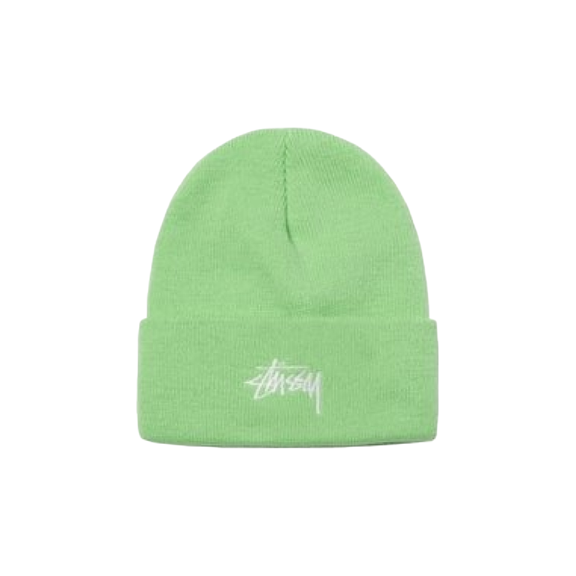 스투시 스탁 커프 비니 브라이트 그린 2021(Stussy Stock Cuff Beanie Bright Green 2021) - 1
