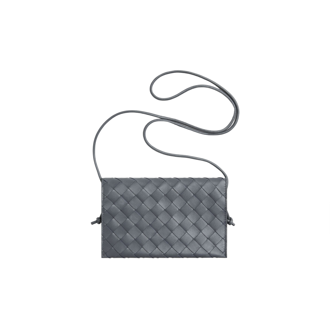 보테가 베네타 인트레치아토 스트랩 지갑 썬더(Bottega Veneta Intrecciato Wallet On Strap Thunder) - 1