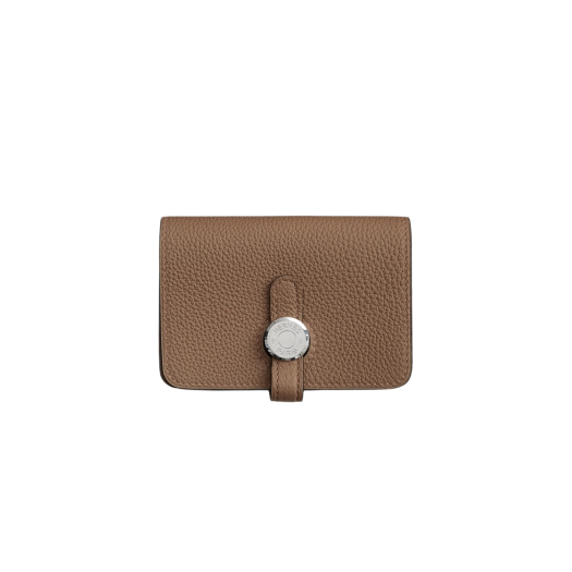 Hermes Dogon Card Holder Togo & Palladium Beige De Weimar
