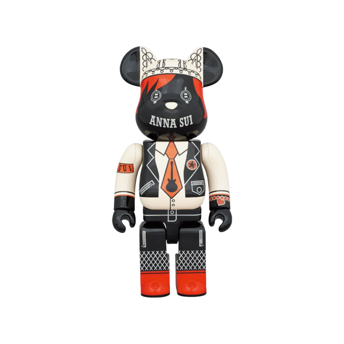 - Bearbrick x Anna Sui Red and Beige 1000% - 대표 이미지 #1