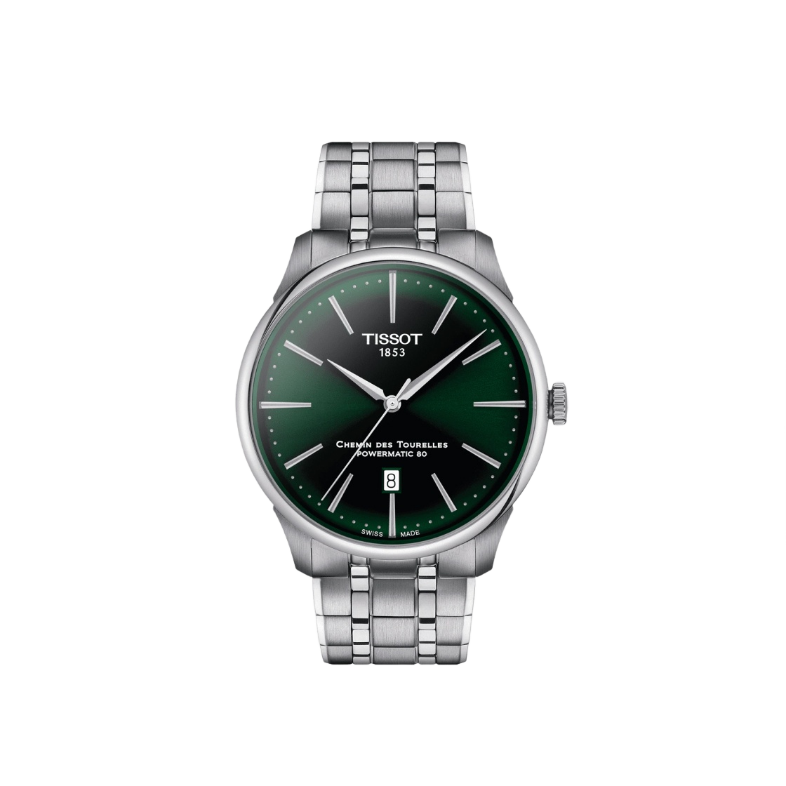 티쏘 슈망 데 뚜렐 파워매틱 80 42mm 스틸 그린(Tissot Chemin Des Tourelles Powermatic 80 42mm Steel Green) - 1