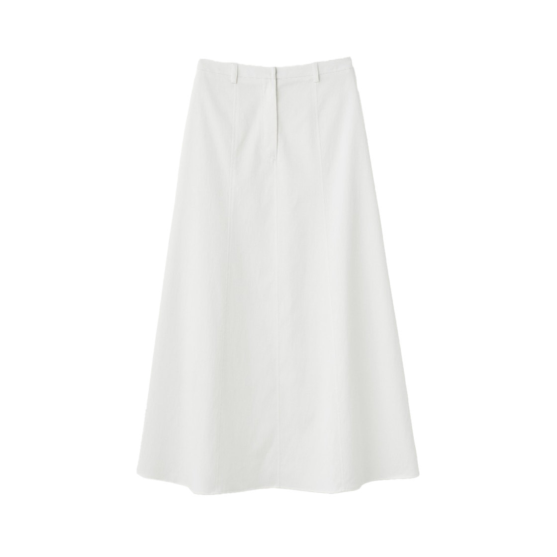 비뮤즈맨션 커팅 라인 플레어 스커트 화이트(BEMUSE MANSION Cutting line flare skirt White)