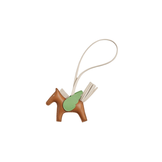 Hermes Rodeo Pegase PM Charm Milo Swift & Gold Craie Vert Criquet