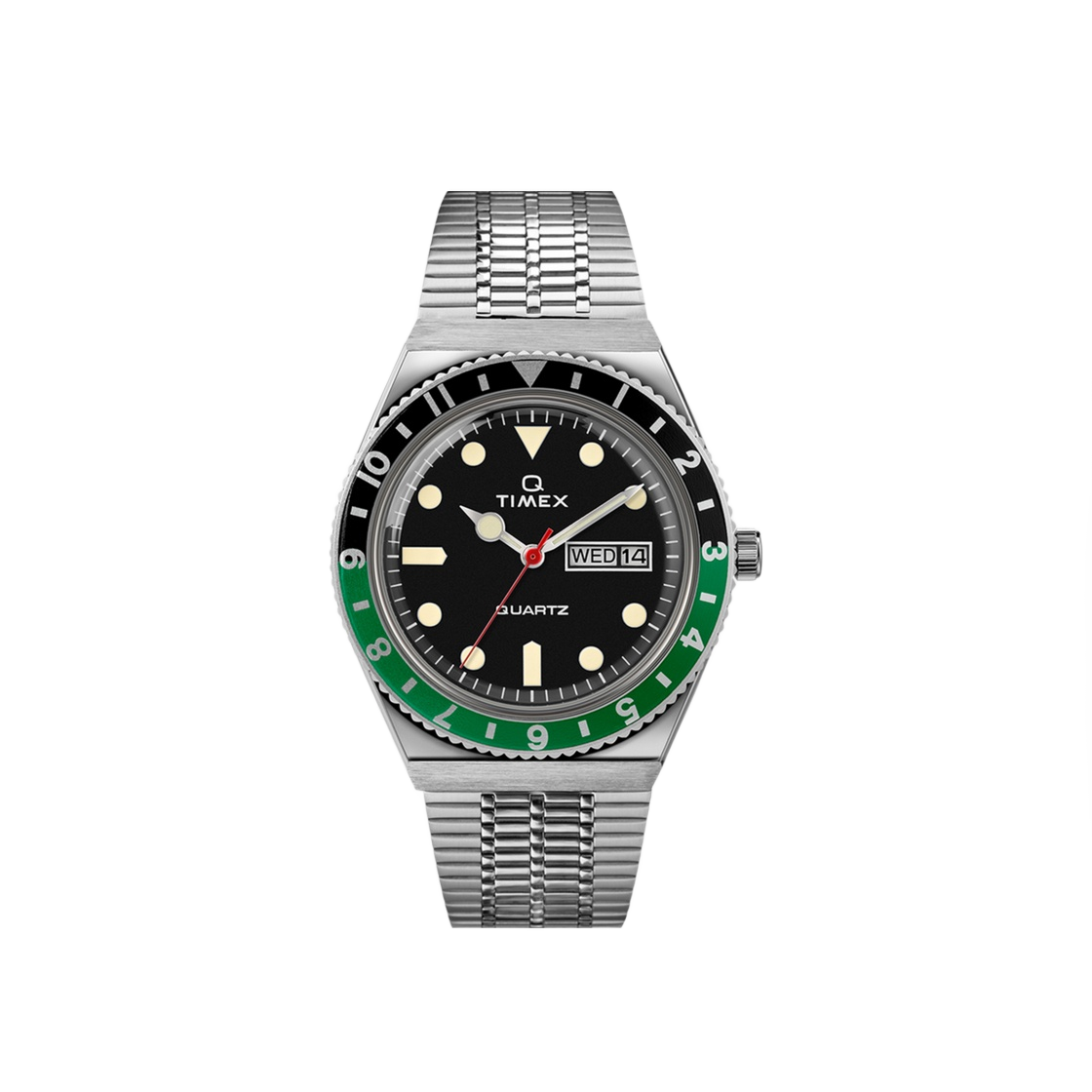 타이맥스 Q 리이슈 38mm 스테인레스 스틸 브레이슬릿 와치 스테인레스 스틸(Timex Q Reissue 38mm Stainless Steel Bracelet Watch Stainless Steel)