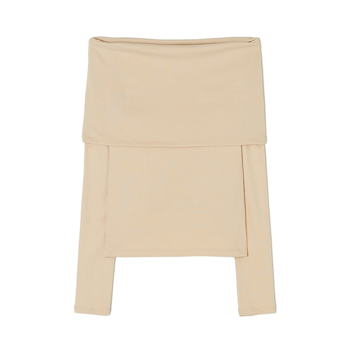 비뮤즈맨션 루나 오프숄더 탑 베이지(BEMUSE MANSION Luna off shoulder top Beige)