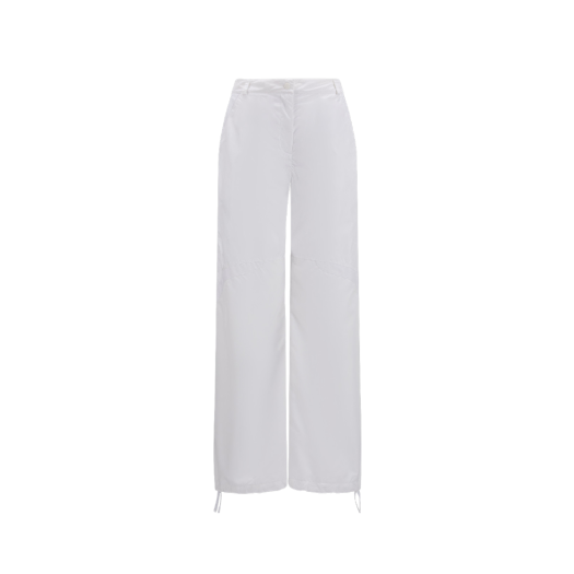 (W) Moncler Nylon Trousers Optical White - 23FW