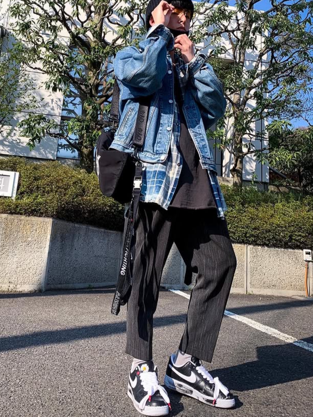 Nike x Peaceminusone Air Force 1 Low Para-Noise 착용 스타일