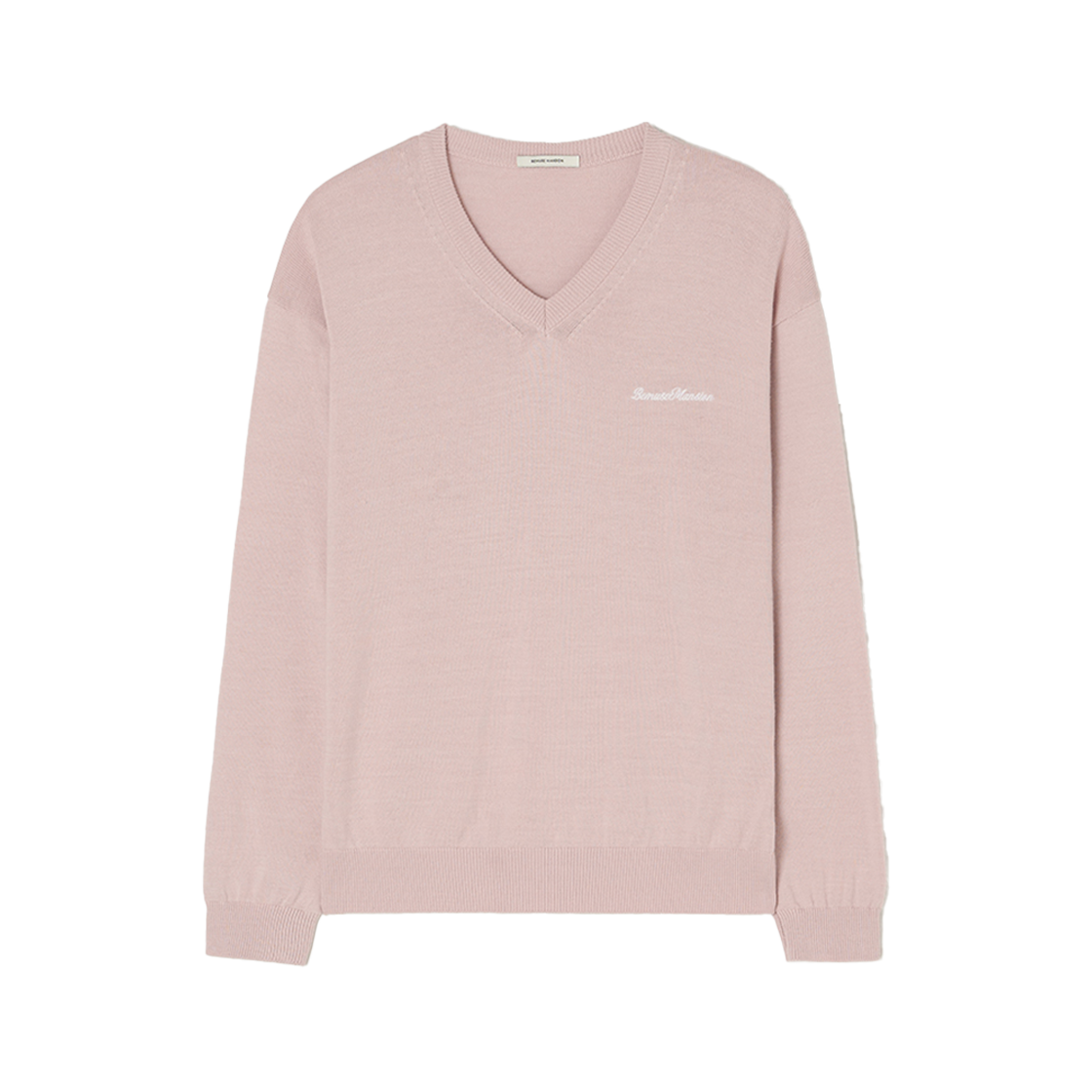 비뮤즈맨션 비뮤즈 V넥 니트 인디 핑크(BEMUSE MANSION Bemuse V-neck knit Indi pink)