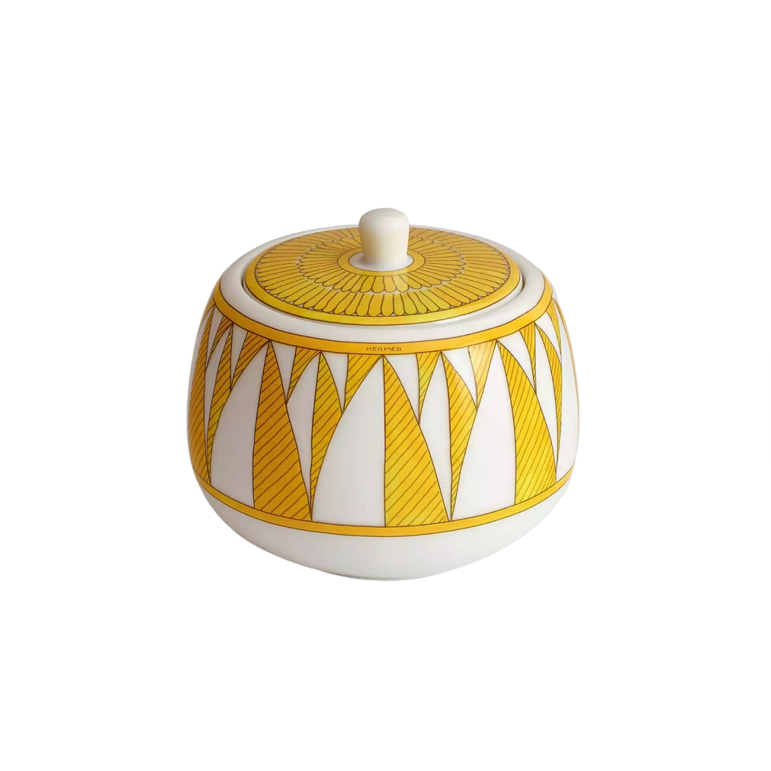 P046020P Hermes Soleil d'Hermes Sugar Bowl Yellow