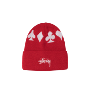 Stussy Full Suit Jacquard Cuff Beanie Red