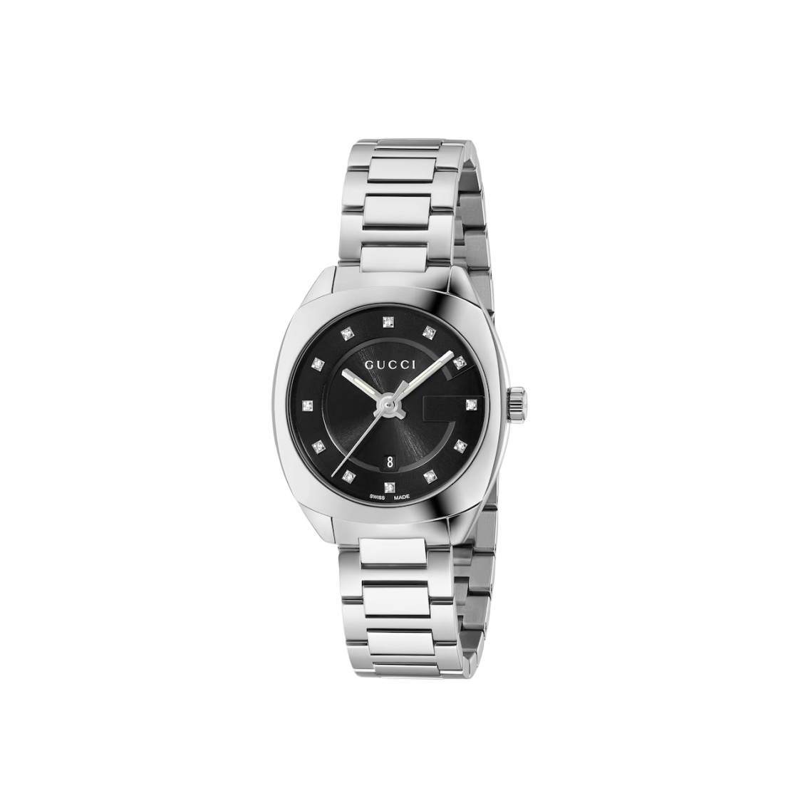 YA142503 (W) Gucci GG2570 Quartz 29mm Steel Black Diamonds