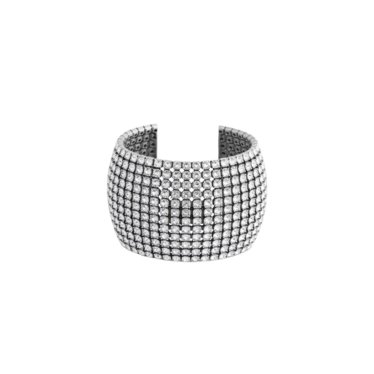 (W) Balenciaga Glam Cuff Antique Silver