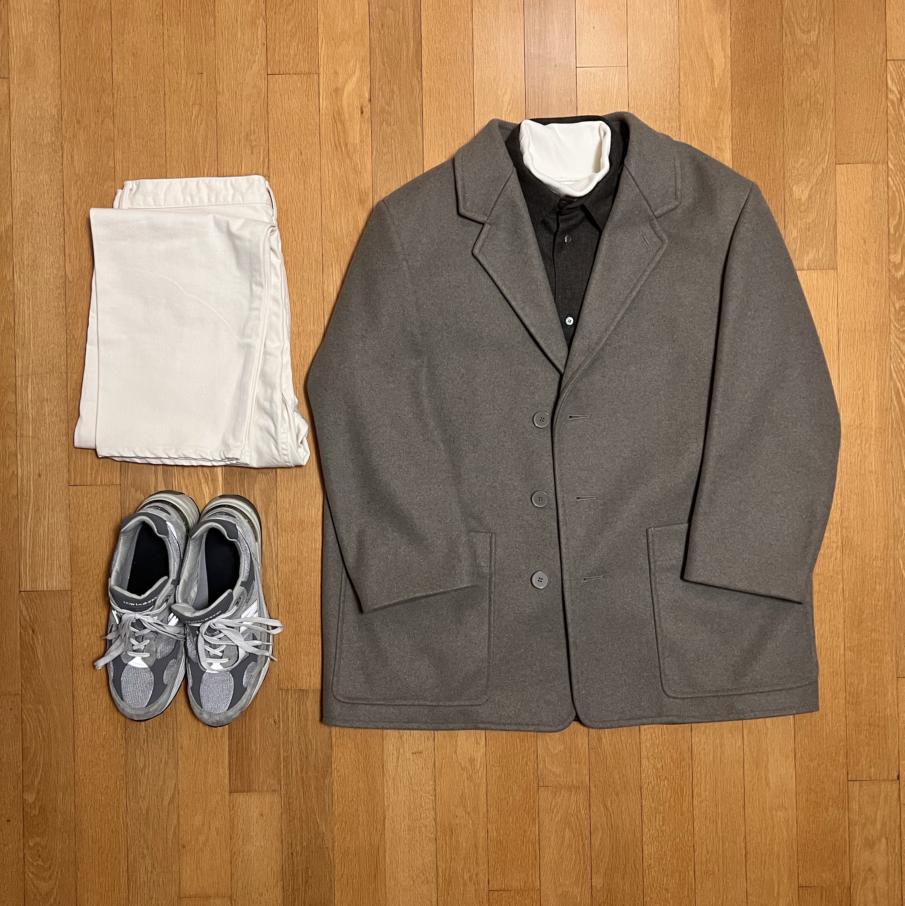New Balance 992 Made in USA Grey - D Standard 착용 스타일