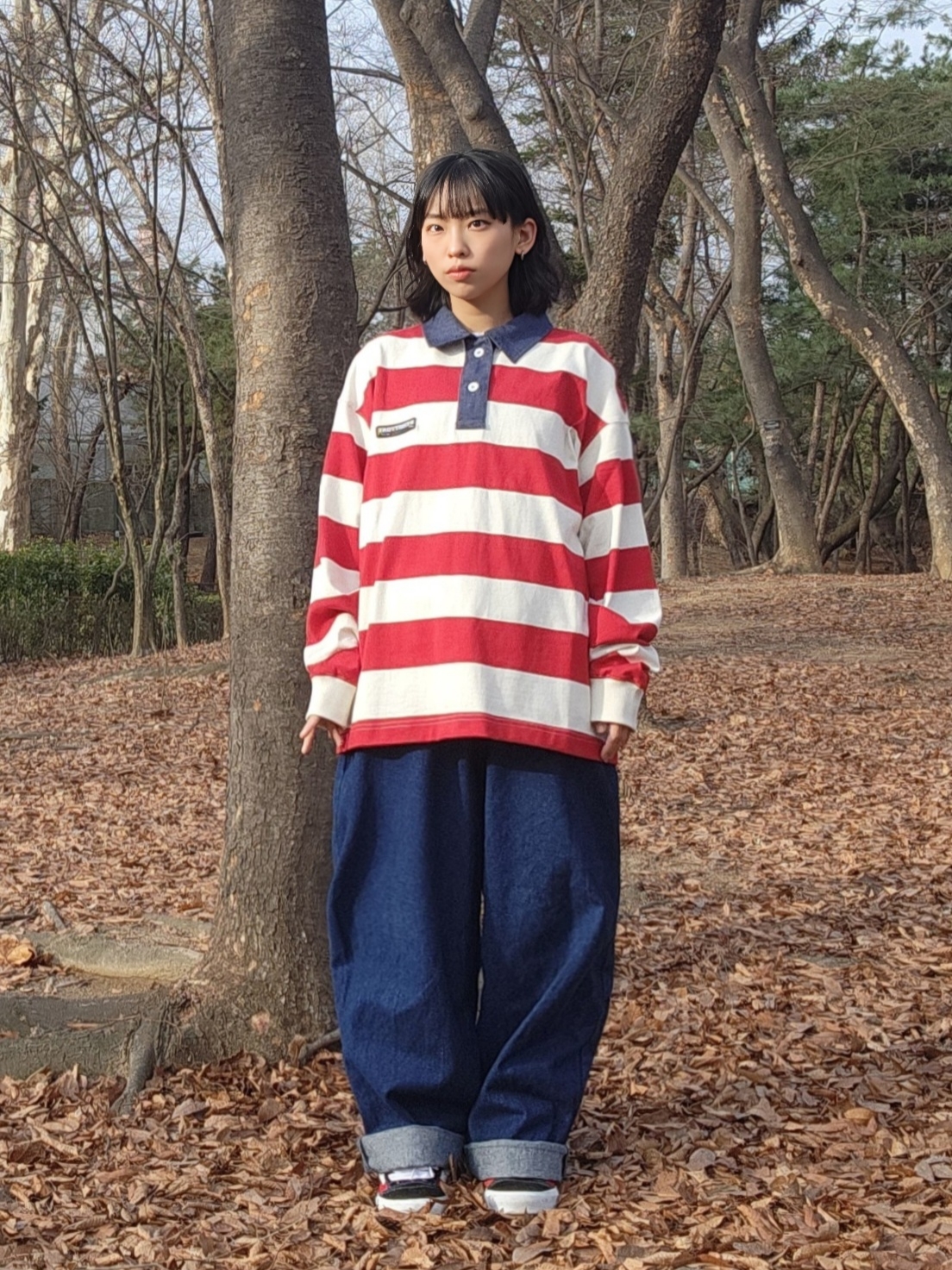 Vans Knu-Skool Red True White 착용 스타일