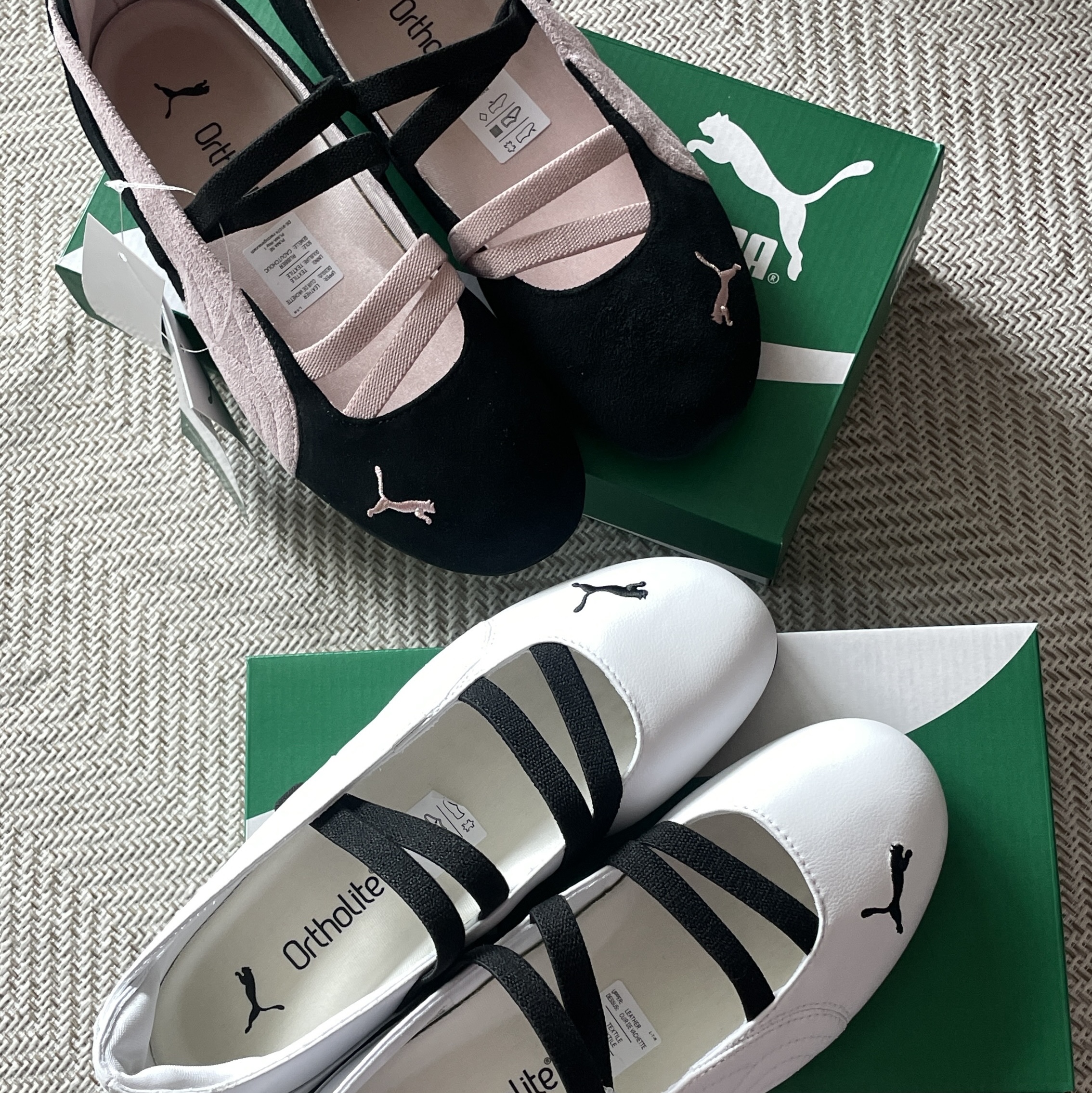 (W) Puma Speedcat Ballet Suede Puma  Black Mauve Mist, (W) Puma Speedcat Ballet Leather Puma White Puma Black 착용 스타일