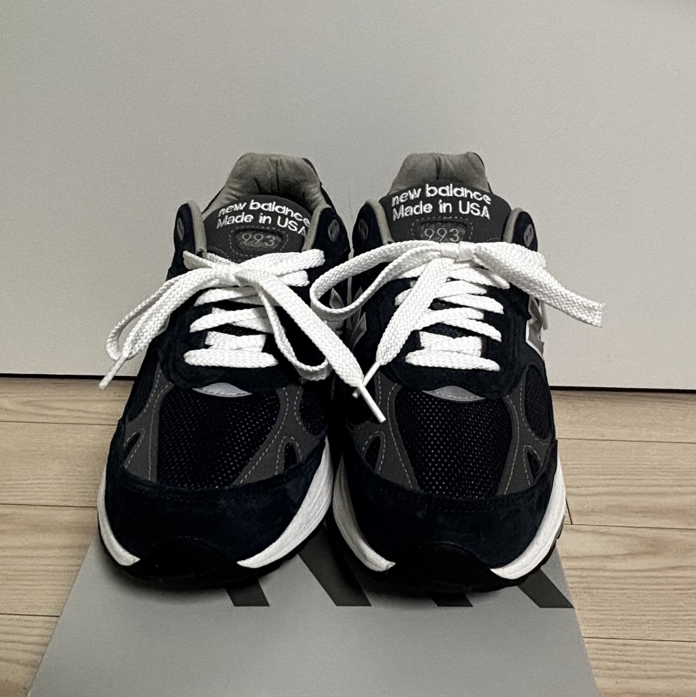 New Balance 993 Made in USA Navy - D Standard 착용 스타일 - 2
