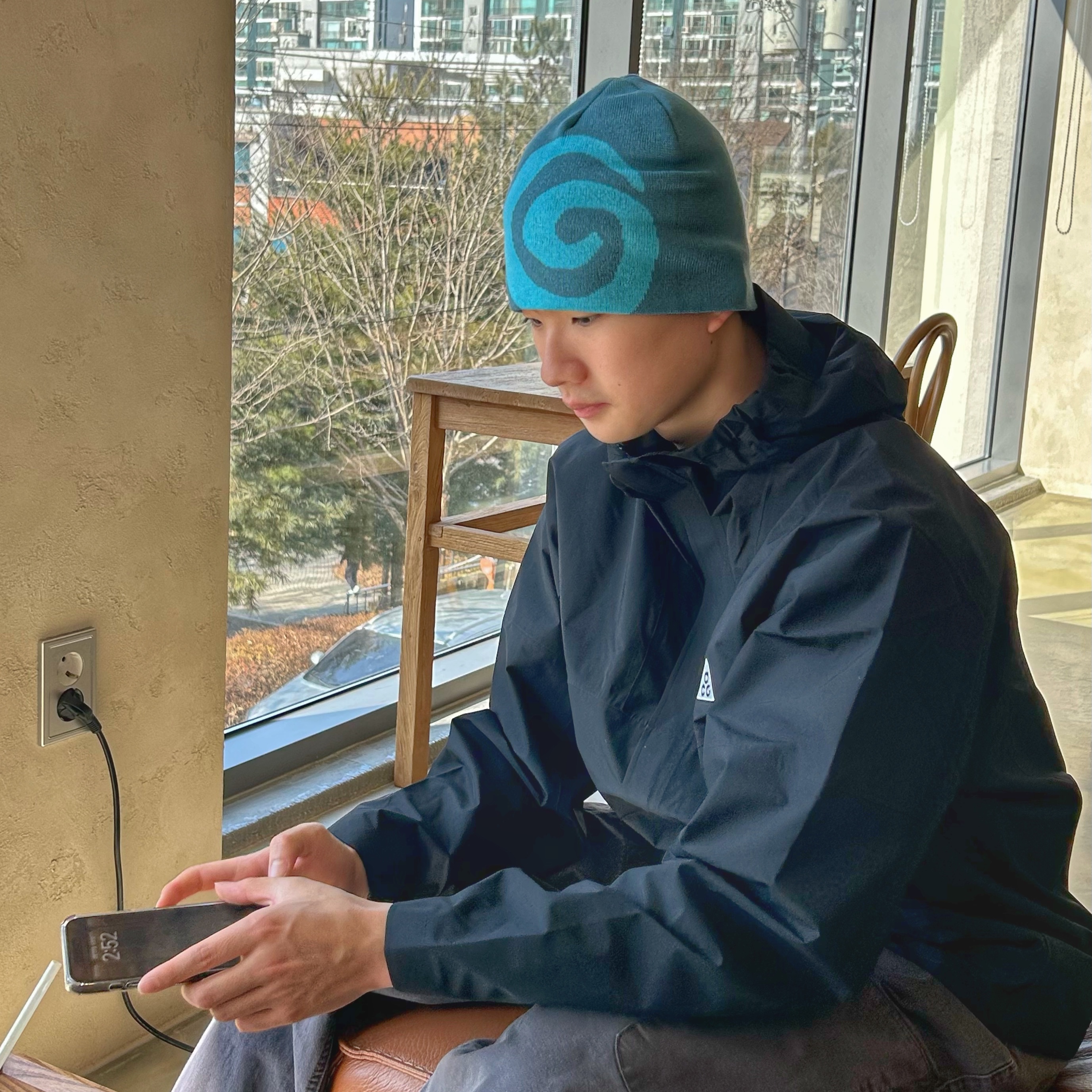 Nike ACG Storm-Fit ADV Cascade Rains Full Zip Jacket Black - Asia, Ostrya Merino Swirl Beanie Glacialis - 24FW 착용 스타일 - 1