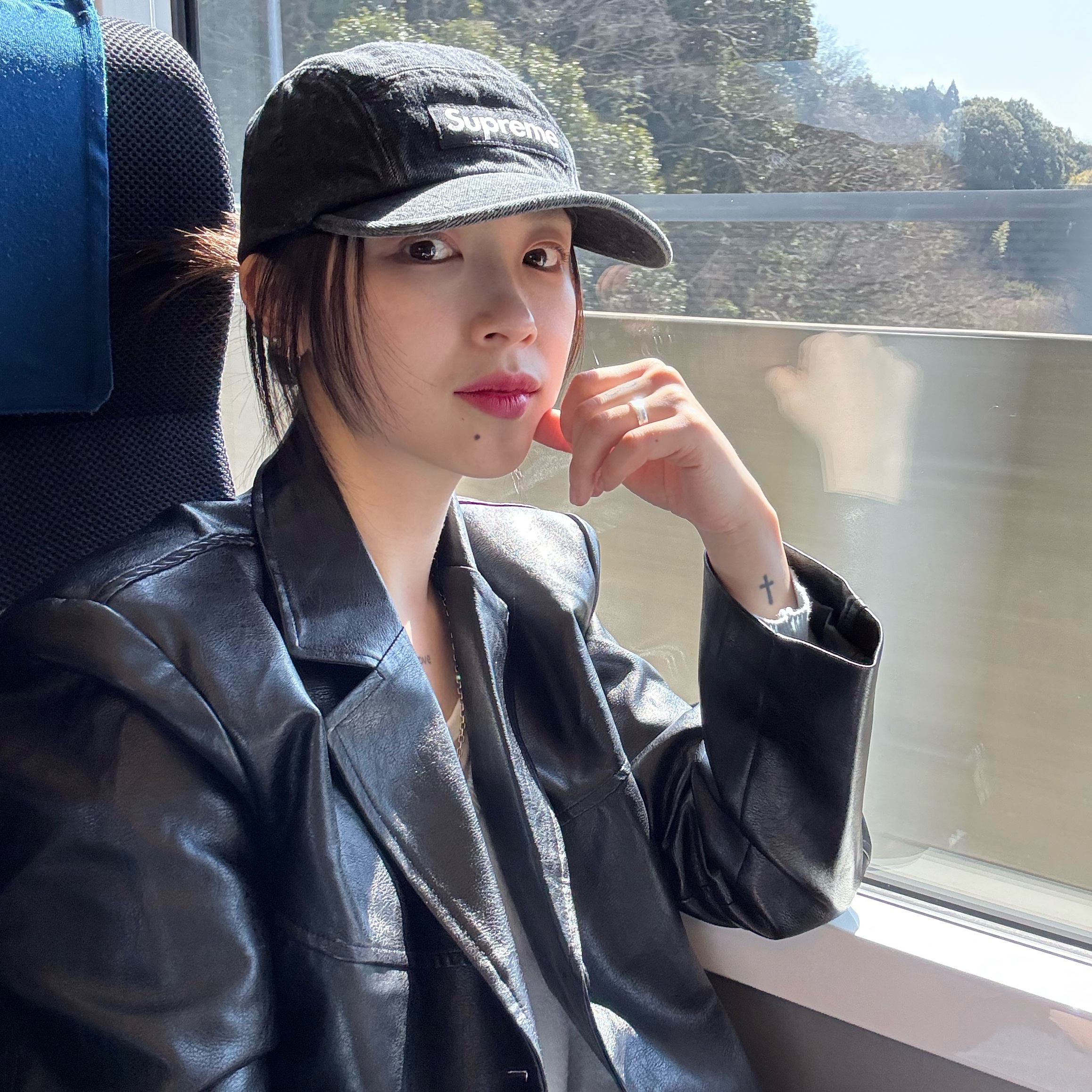 Supreme Denim Camp Cap Black - 24SS 착용 스타일