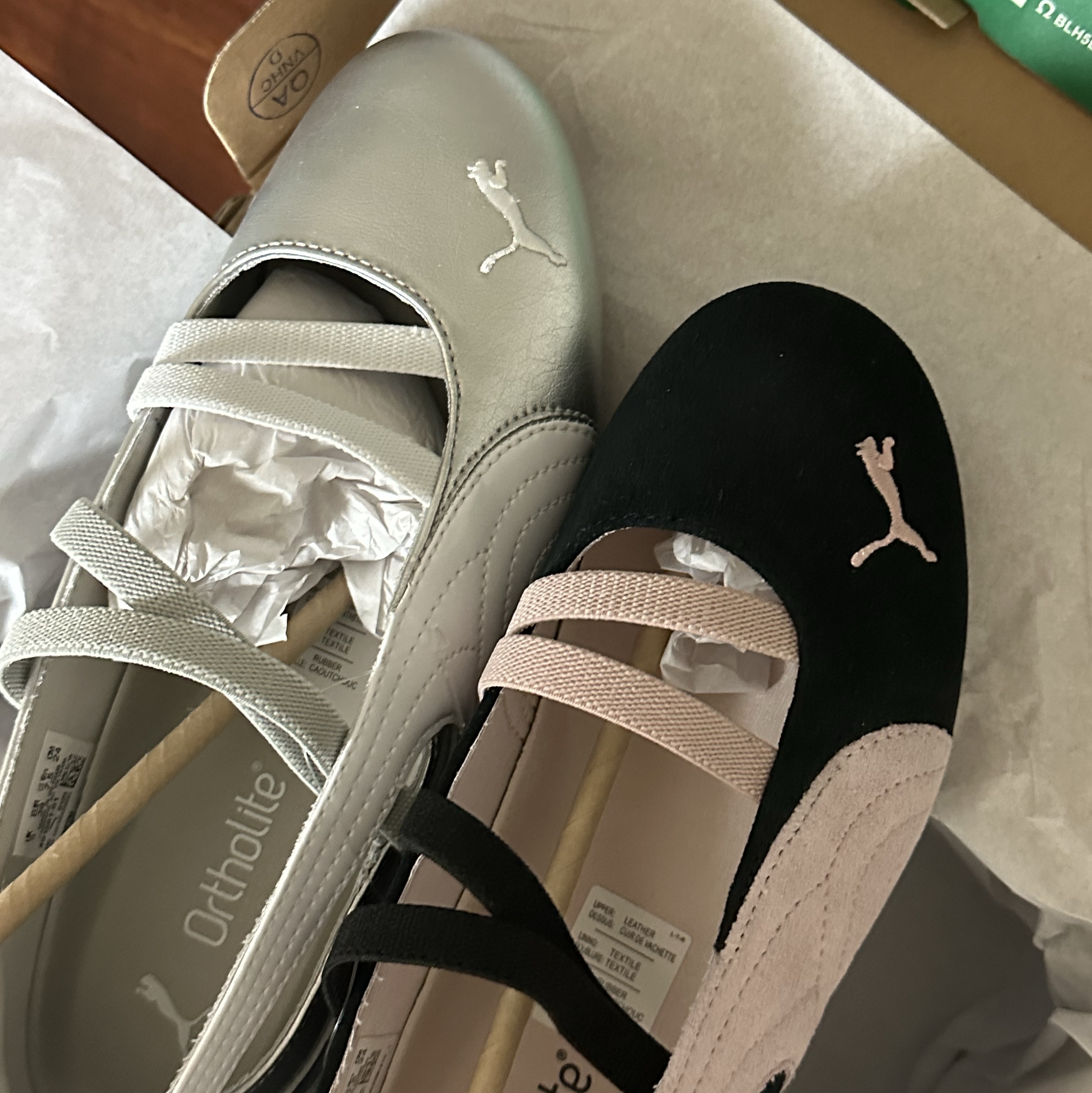 (W) Puma Speedcat Ballet Metallic Puma Silver Puma White, (W) Puma Speedcat Ballet Suede Puma  Black Mauve Mist 착용 스타일