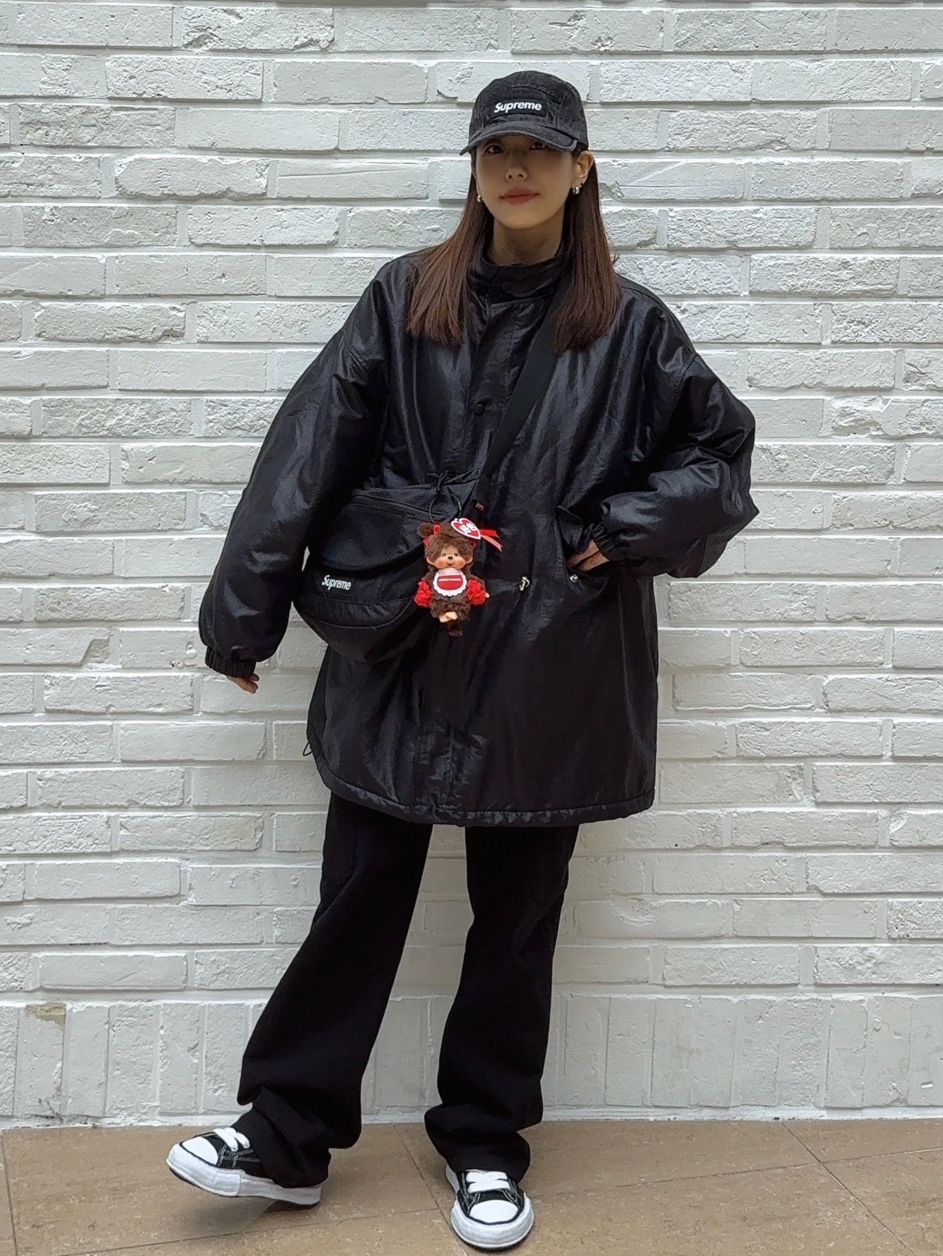 Supreme Denim Camp Cap Black - 23SS, Maison Mihara Yasuhiro Peterson OG Sole Canvas Low Sneakers Black 착용 스타일 - 2