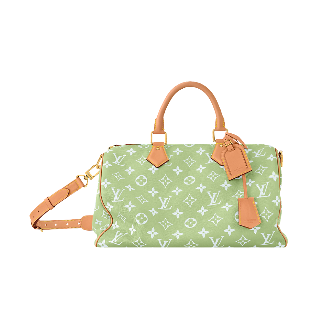 M13921 Louis Vuitton Speedy P9 Bandouliere 40 Monogram Frozen Lime Vert Clair - 대표 이미지 #1