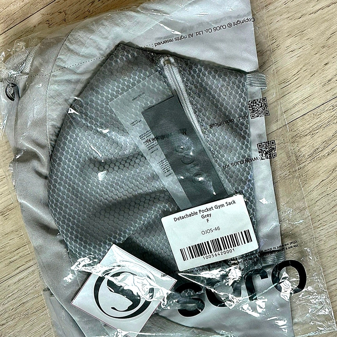 OJOS Detachable Pocket Gym Sack Grey 착용 스타일