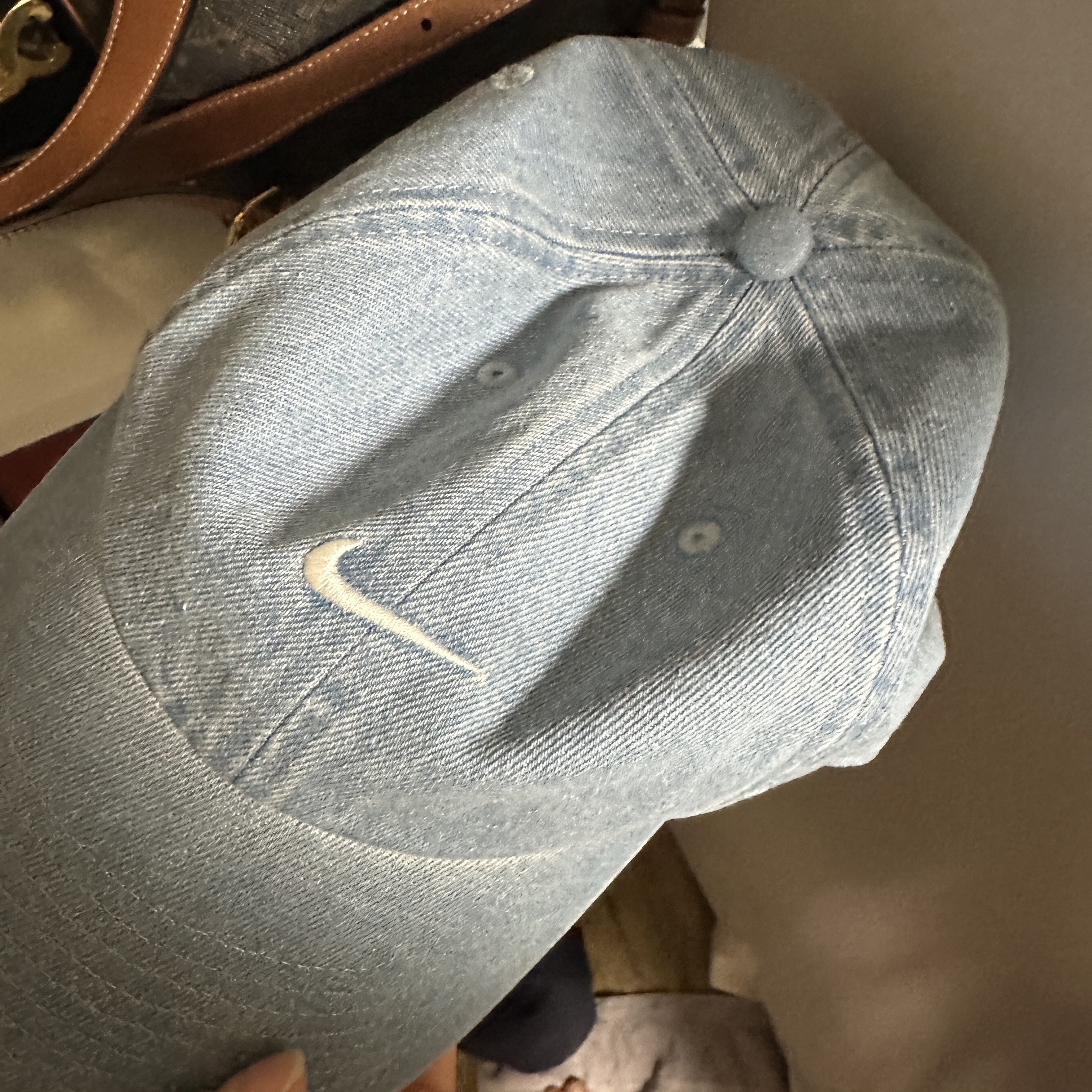 Nike Club Unstructured Denim Cap Aegean Storm Thunder Blue 착용 스타일