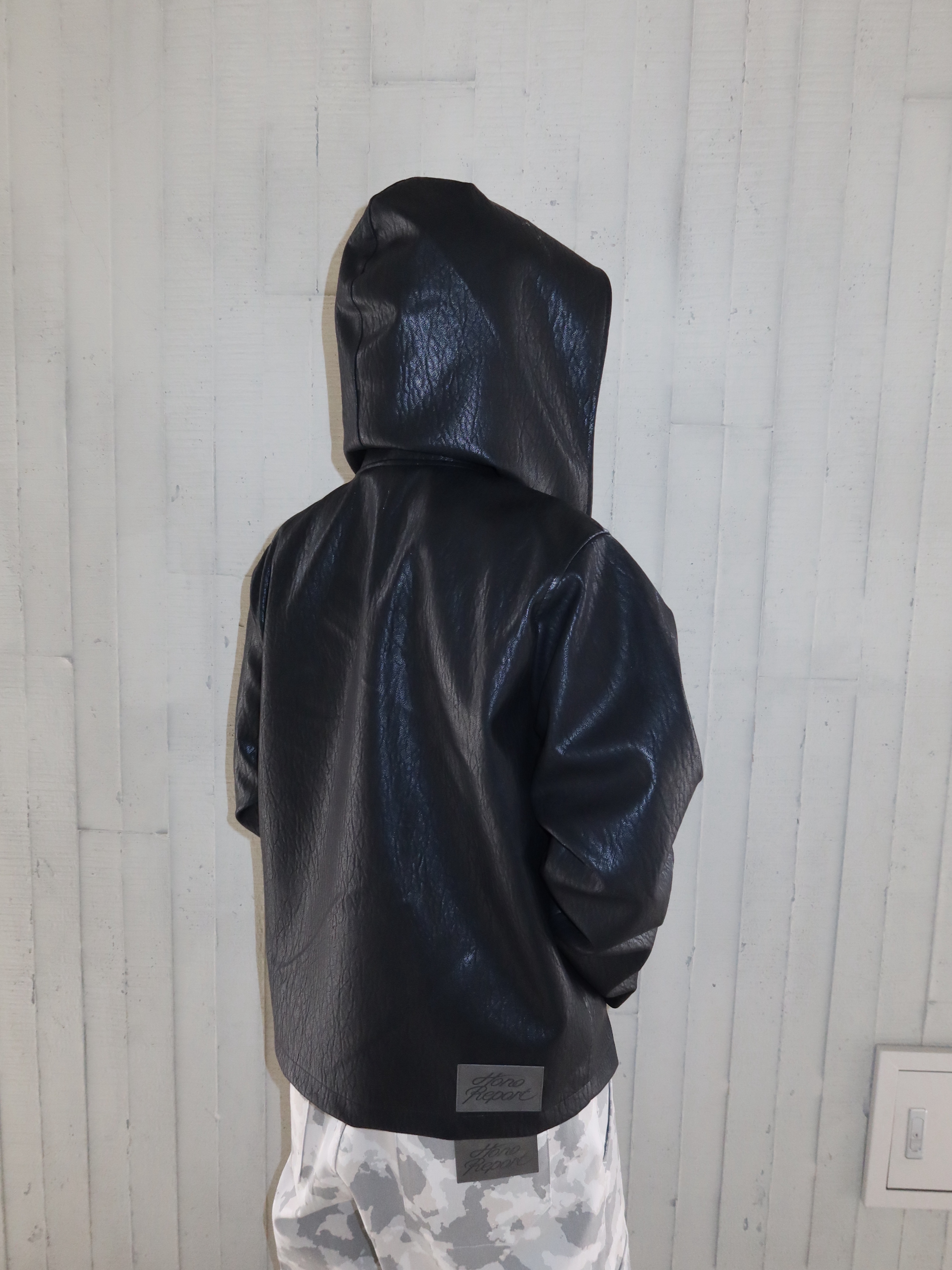 Hono Report Big Pocket Cargo Pants Snow Camo, Hono Report Hooded Zip-Up Black 착용 스타일 - 4
