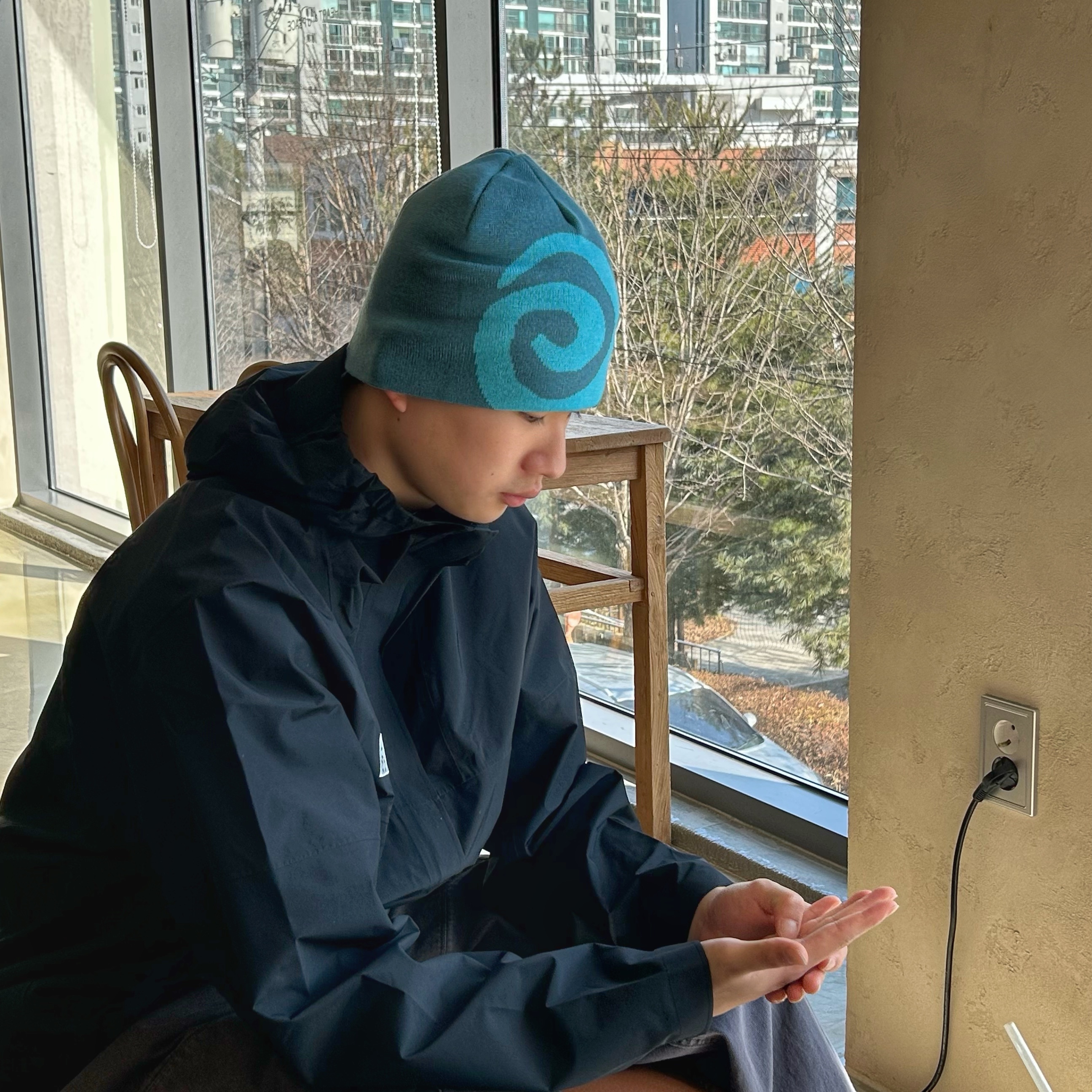 Nike ACG Storm-Fit ADV Cascade Rains Full Zip Jacket Black - Asia, Ostrya Merino Swirl Beanie Glacialis - 24FW 착용 스타일 - 2