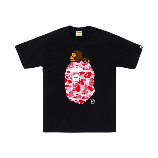 BAPE ABC Camo Milo on Big Ape T-Shirt Black Pink