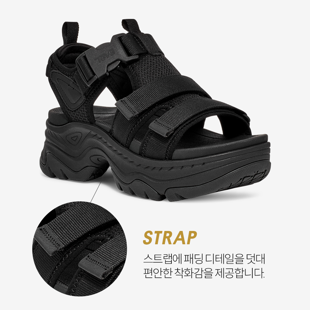 테바 여성 허리케인 엠프솔 가일라 (BLK)(TEVA Women Hurricane Ampsole Gaila (BLK)) - 3