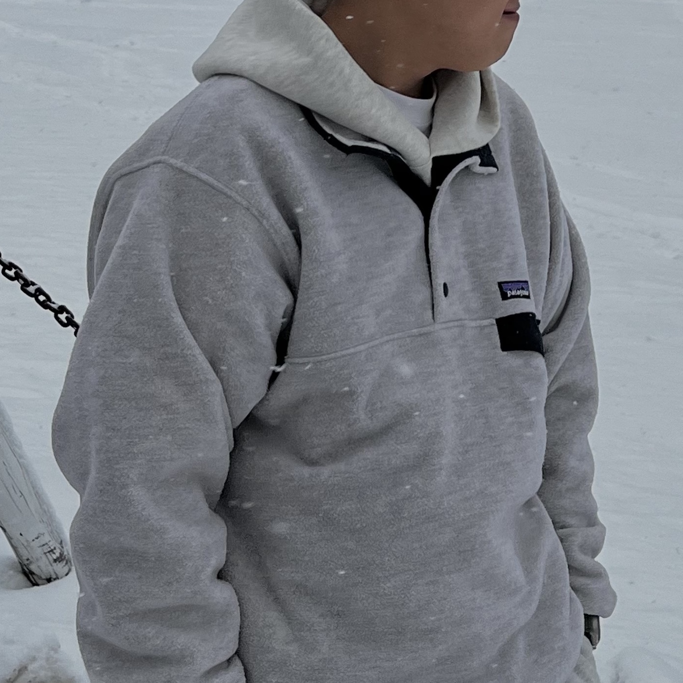 Essentials The Core Collection Hoodie Light Oatmeal, Patagonia Synchilla Snap-T Fleece Pullover Oatmeal Heather 착용 스타일