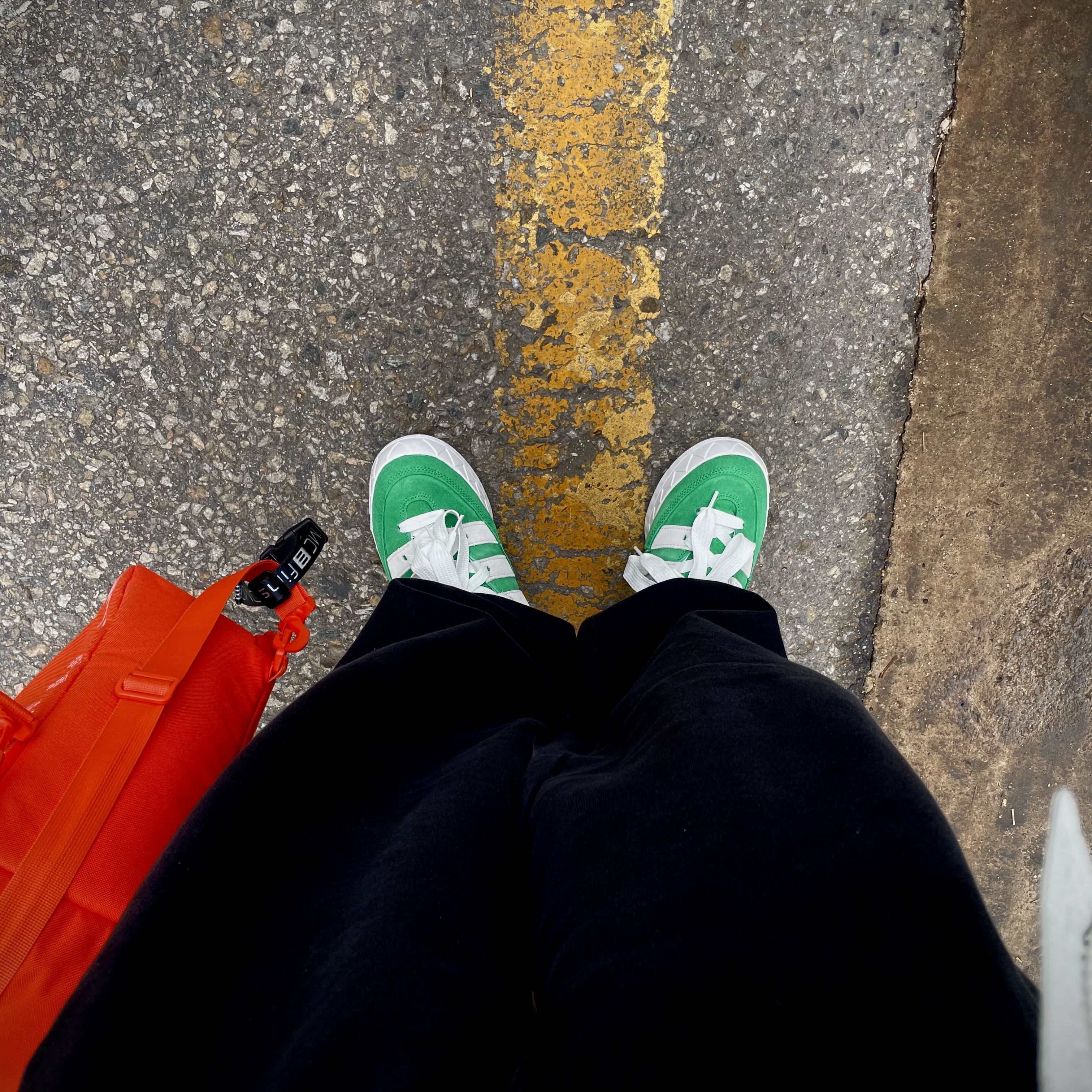 Adidas Adimatic Green 착용 스타일 - 1