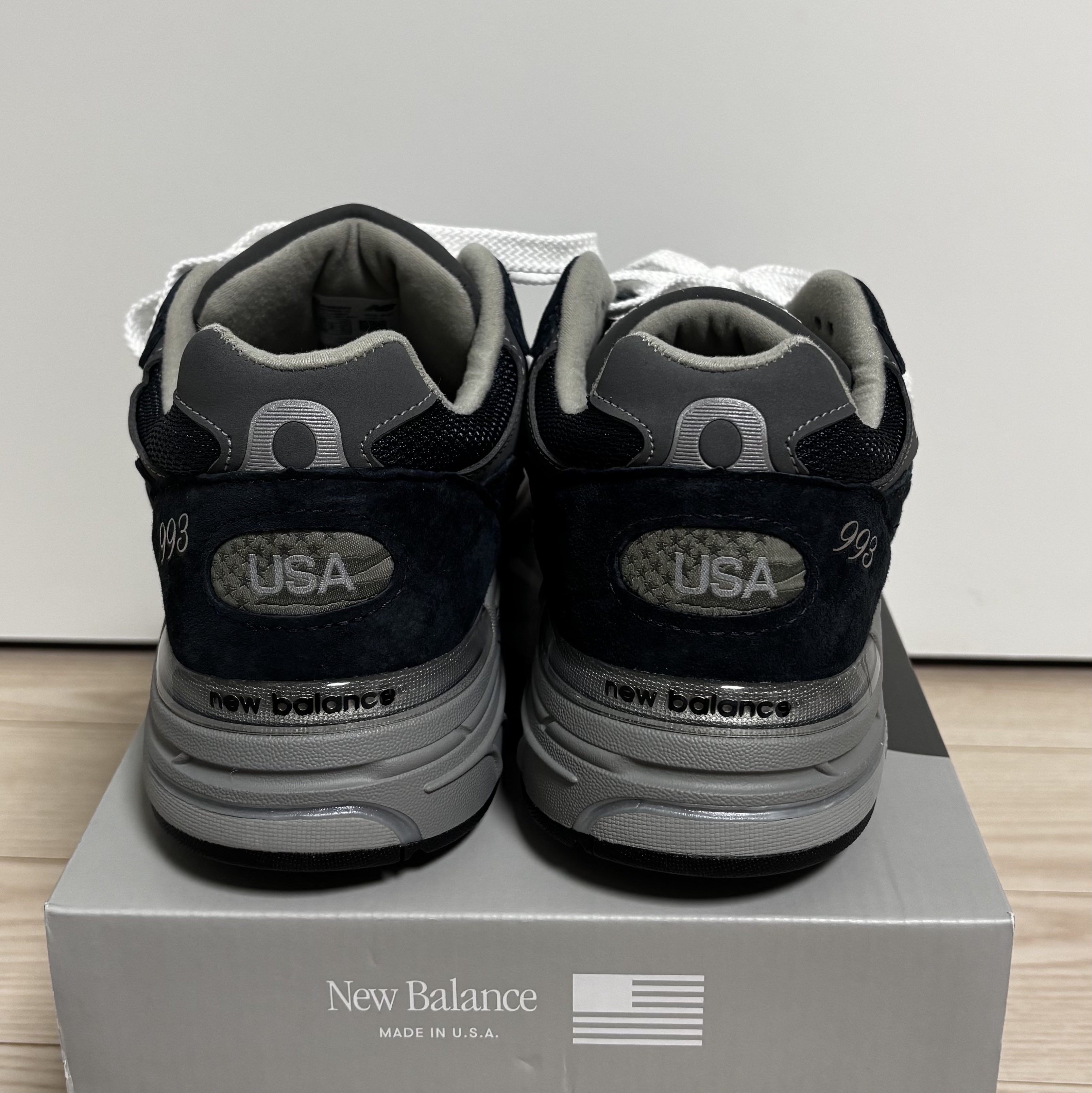 New Balance 993 Made in USA Navy - D Standard 착용 스타일 - 4