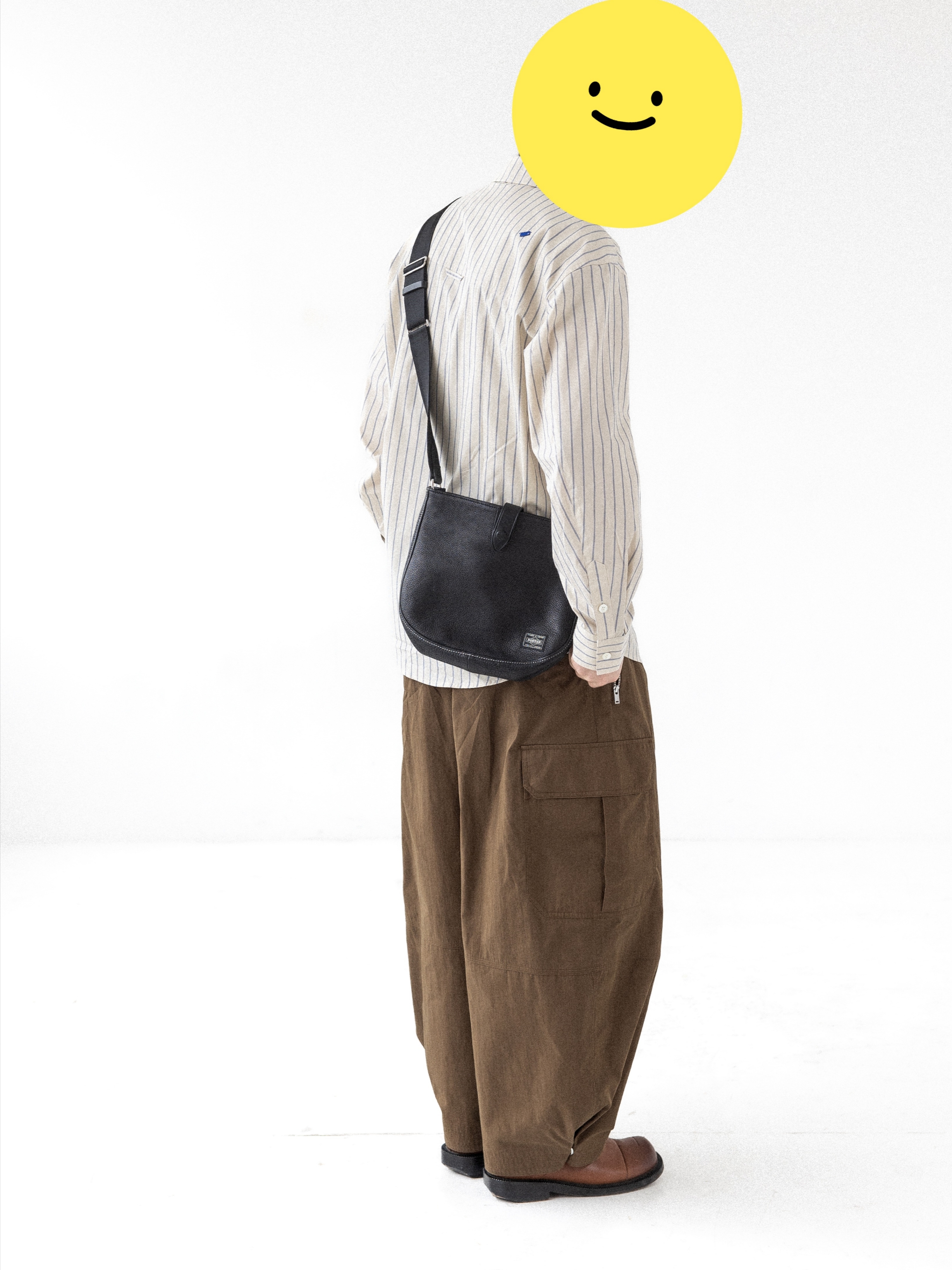 Porter Cisco Shoulder Bag Black 착용 스타일 - 4