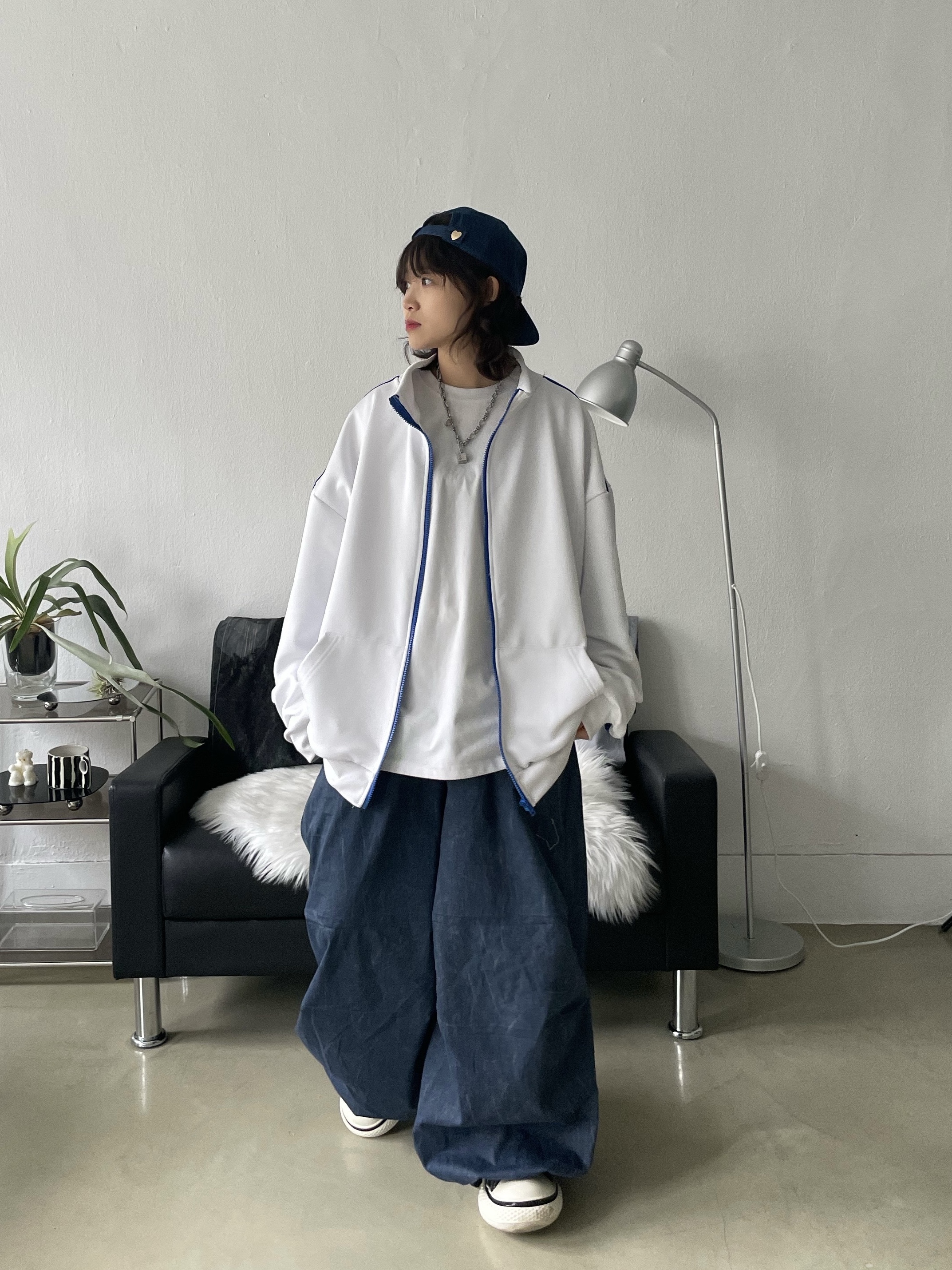 Carhartt WIP Nash Cap Blue 착용 스타일 - 1