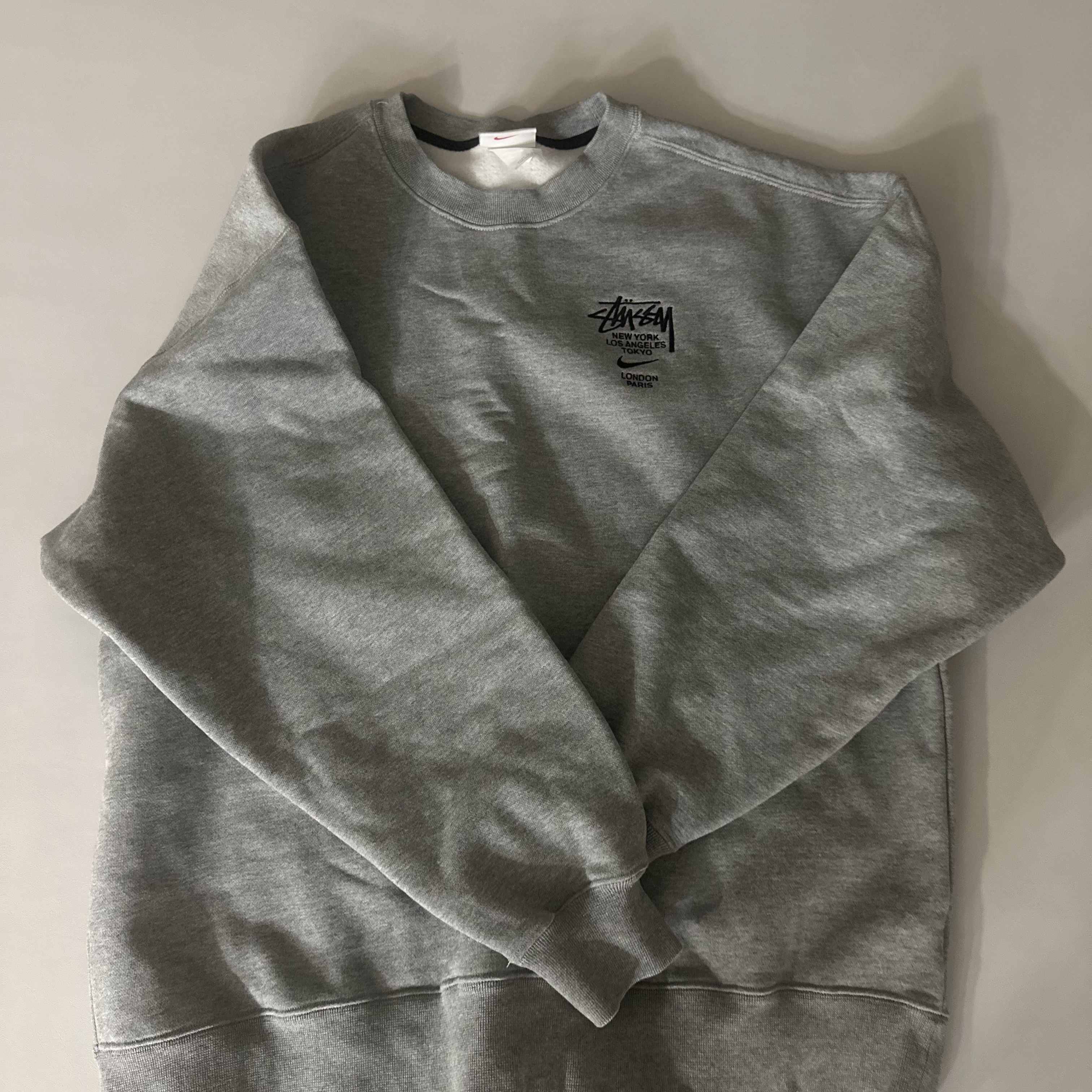 Nike x Stussy NRG ZR Fleece Crewneck Heather Grey - Asia 착용 스타일
