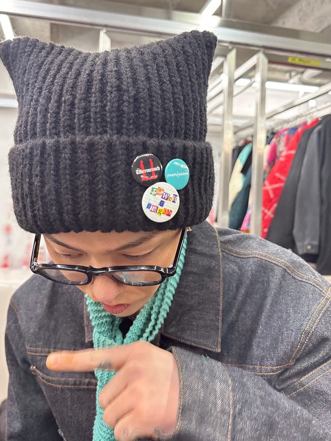 G-DRAGON Knit Cap Black 착용 스타일