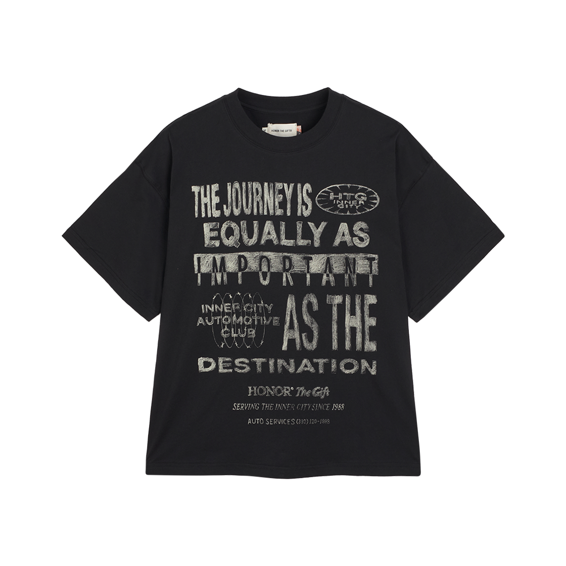 KM5BTSSHG11BK Honor The Gift Travelled Journey Tee Black - 25SS
