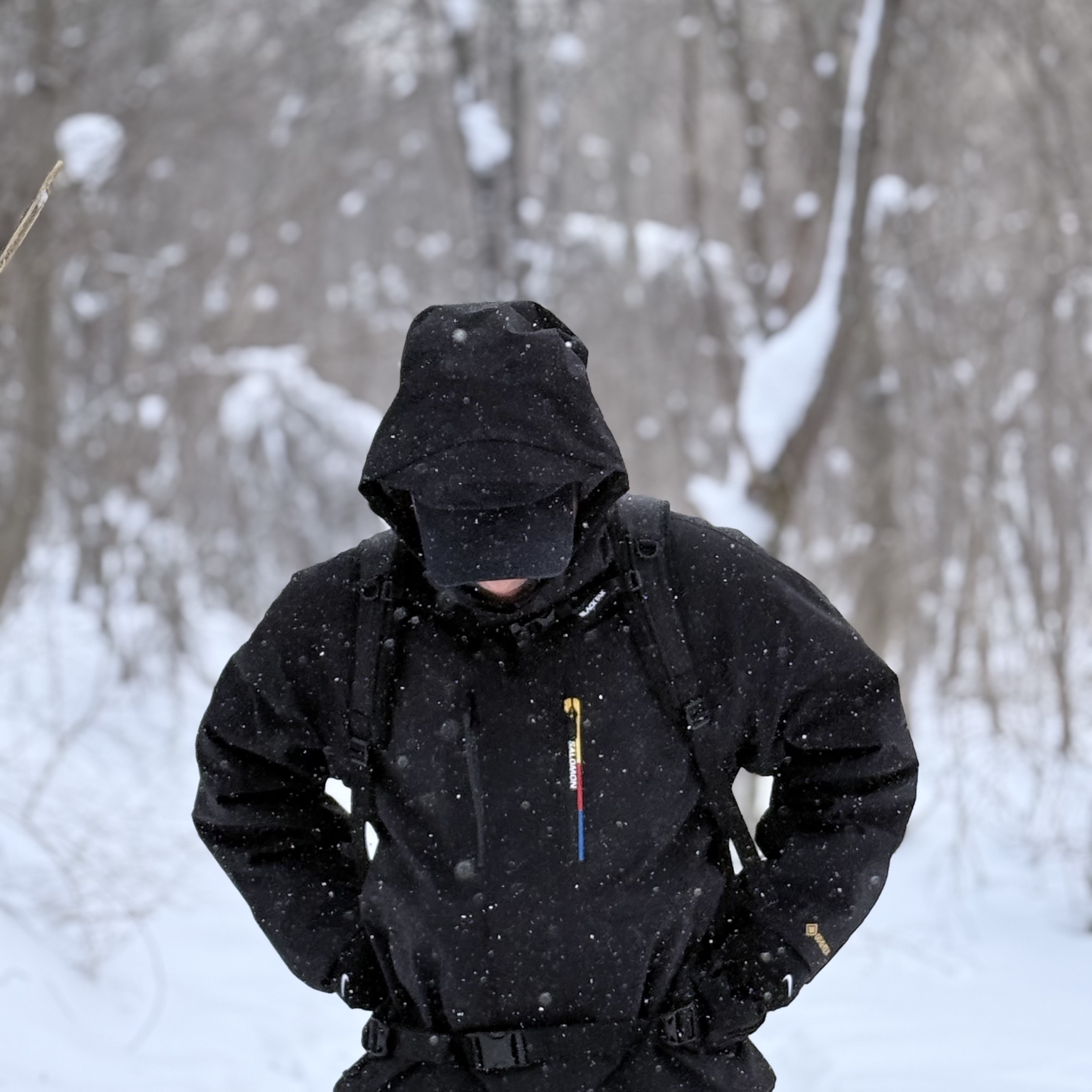 Salomon Race Flag GTX 3L Jacket Black 착용 스타일