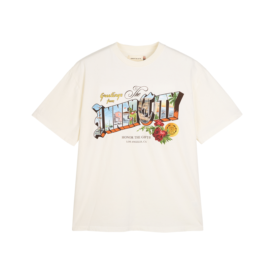 KM5BTSSHG19WT Honor The Gift Greetings 2.0 SS Tee White - 25SS
