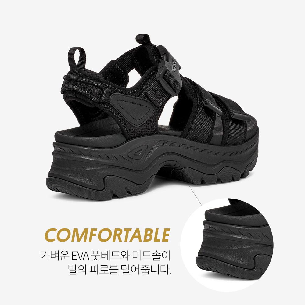 테바 여성 허리케인 엠프솔 가일라 (BLK)(TEVA Women Hurricane Ampsole Gaila (BLK)) - 4