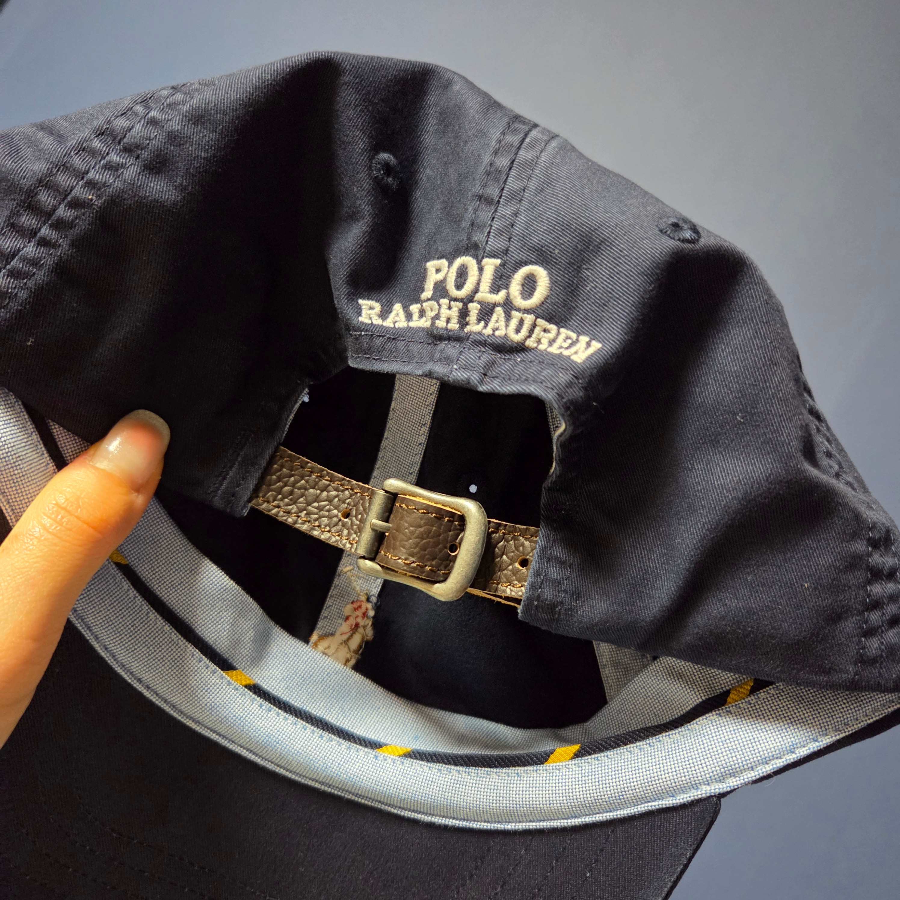 [30% 적립] Polo Ralph Lauren Stretch Cotton Twill Ball Cap Nautical Ink - 24FW 착용 스타일